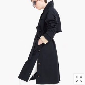 J Crew Side-Button Trench Coat